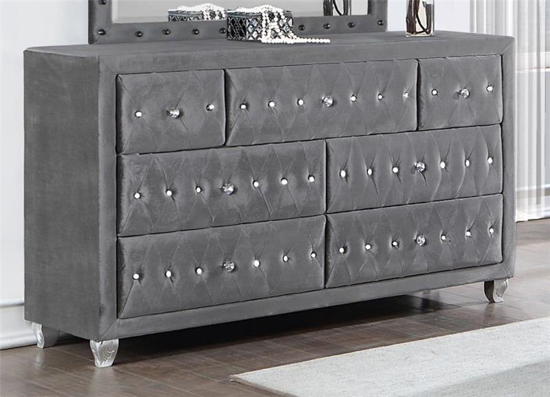 Deanna 7-drawer Rectangular Dresser Grey (205103)