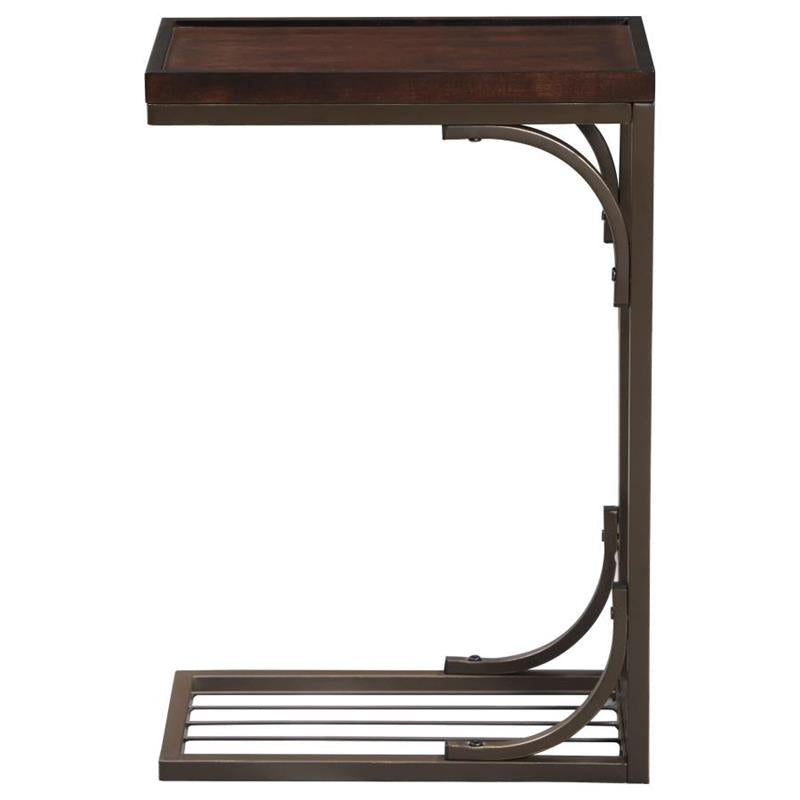 Alyssa Accent Table Brown and Burnished Copper (900280)