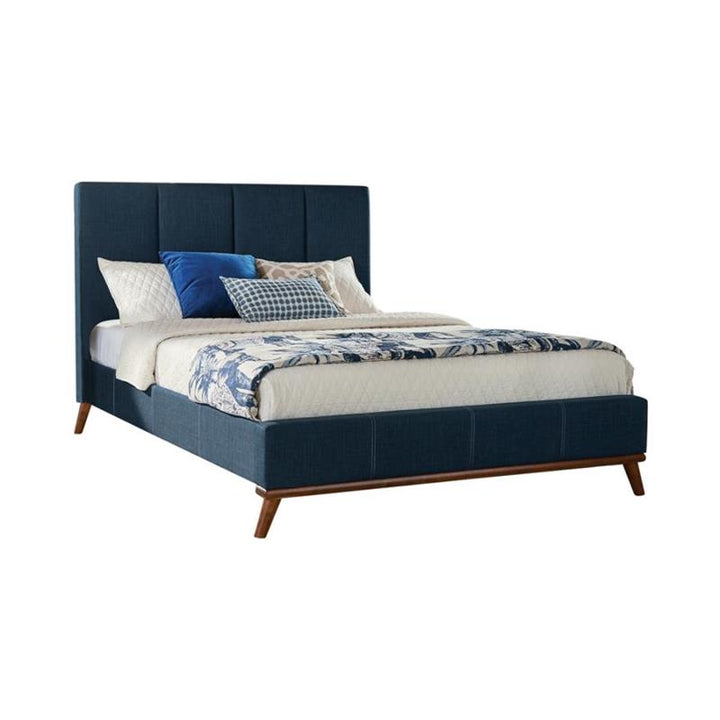 Charity Eastern King Upholstered Bed Blue (300626KE)