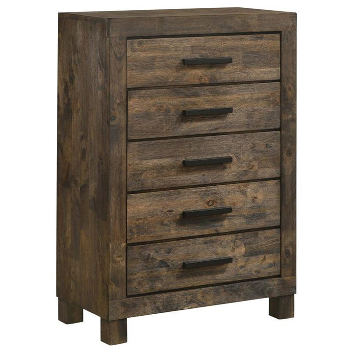 Woodmont 5-drawer Chest Rustic Golden Brown (222635)