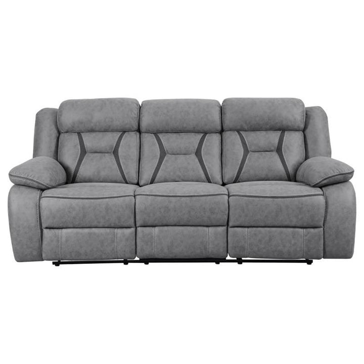 Higgins Pillow Top Arm Upholstered Motion Sofa Grey (602261)