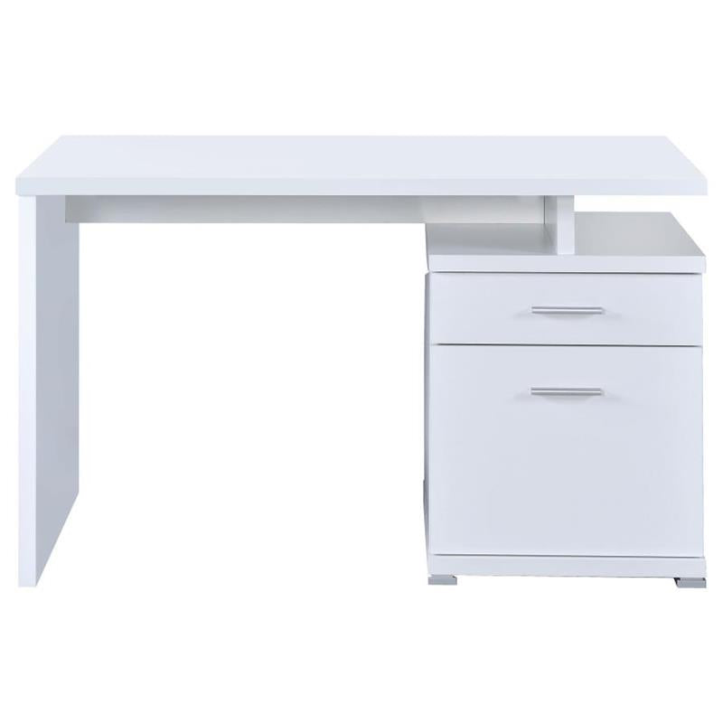 Irving 2-drawer Office Desk with Cabinet White (800110)