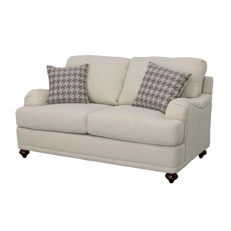 Glenn Cushion Back Loveseat Light Grey (511095)