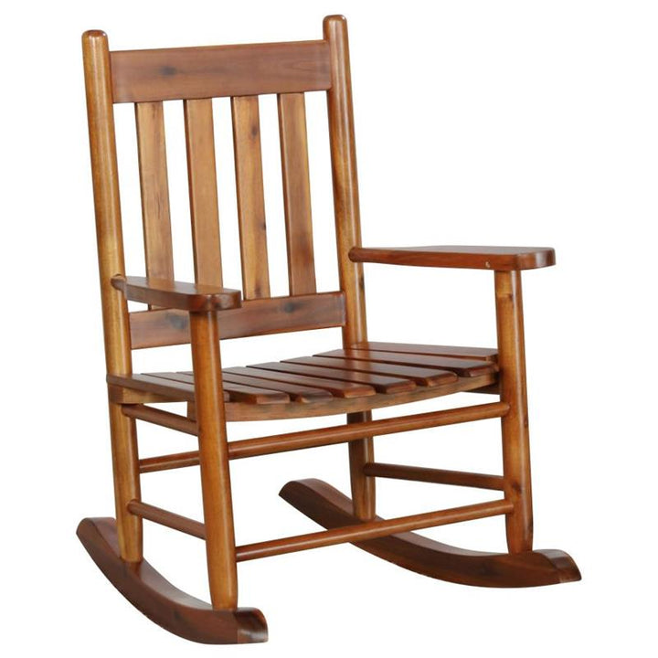 Annie Slat Back Youth Rocking Chair Golden Brown (609452)