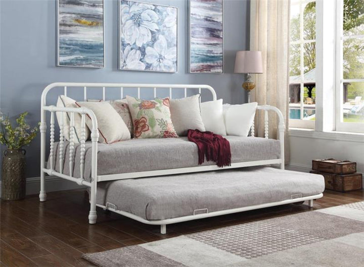 Marina Twin Metal Daybed with Trundle White (300766)