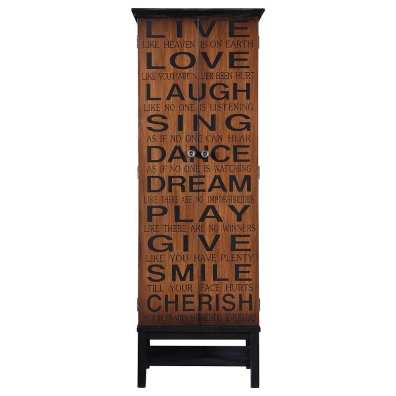 Lovegood 2-door Accent Cabinet Rich Brown and Black (950731)