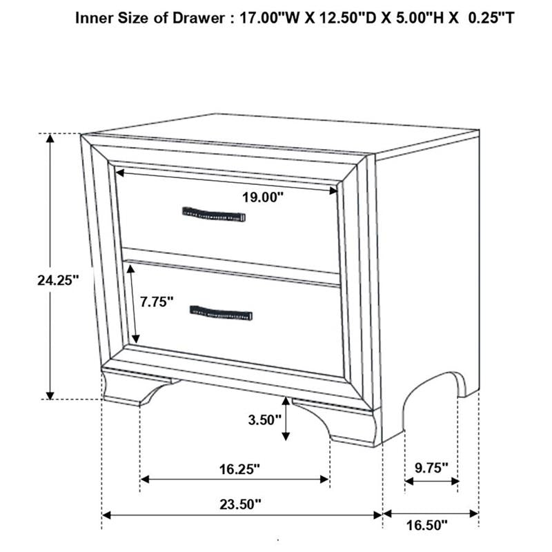 Beaumont Bedroom Set Metallic Champagne (205291Q-S4)