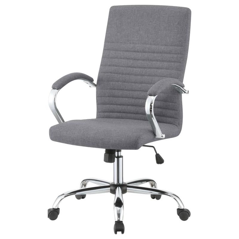 Abisko Upholstered Office Chair with Casters Grey and Chrome (881217)