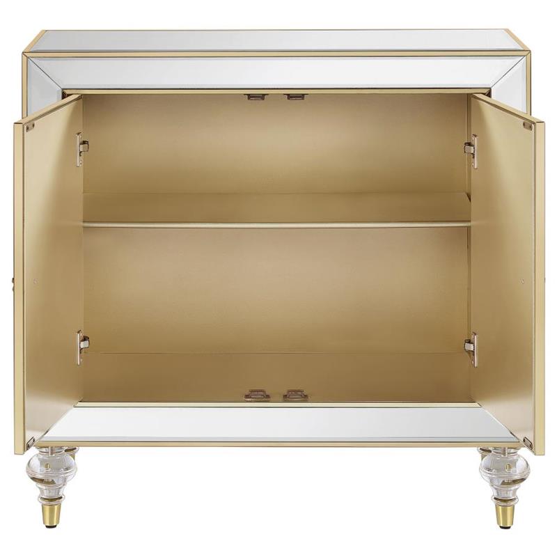 Lupin 2-door Accent Cabinet Mirror and Champagne (951854)