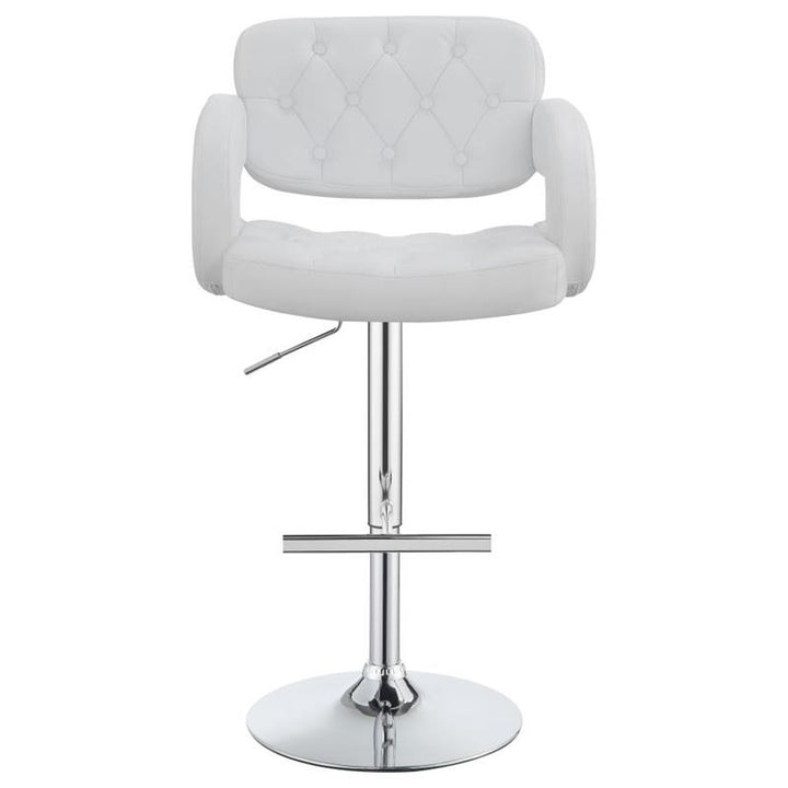 Brandi Adjustable Bar Stool Chrome and White (102557)