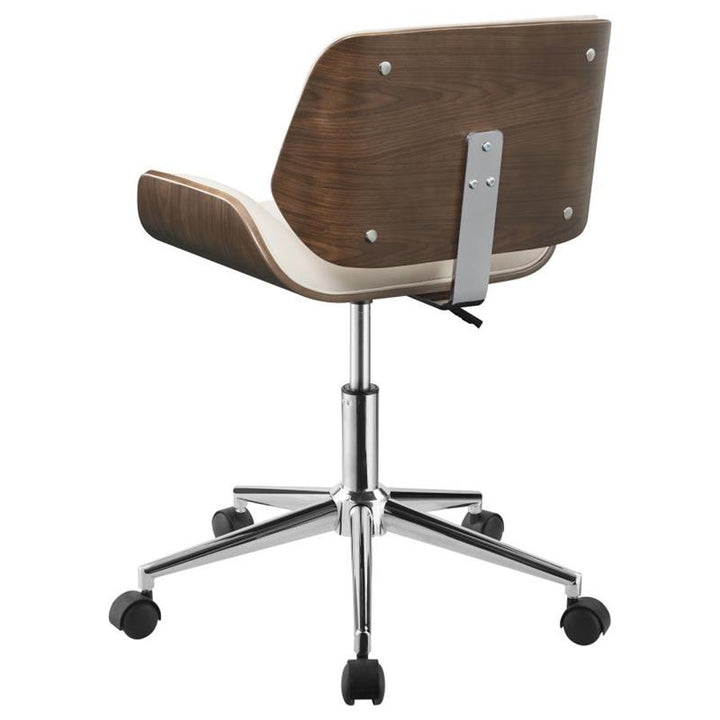 Addington Adjustable Height Office Chair Ecru and Chrome (800613)