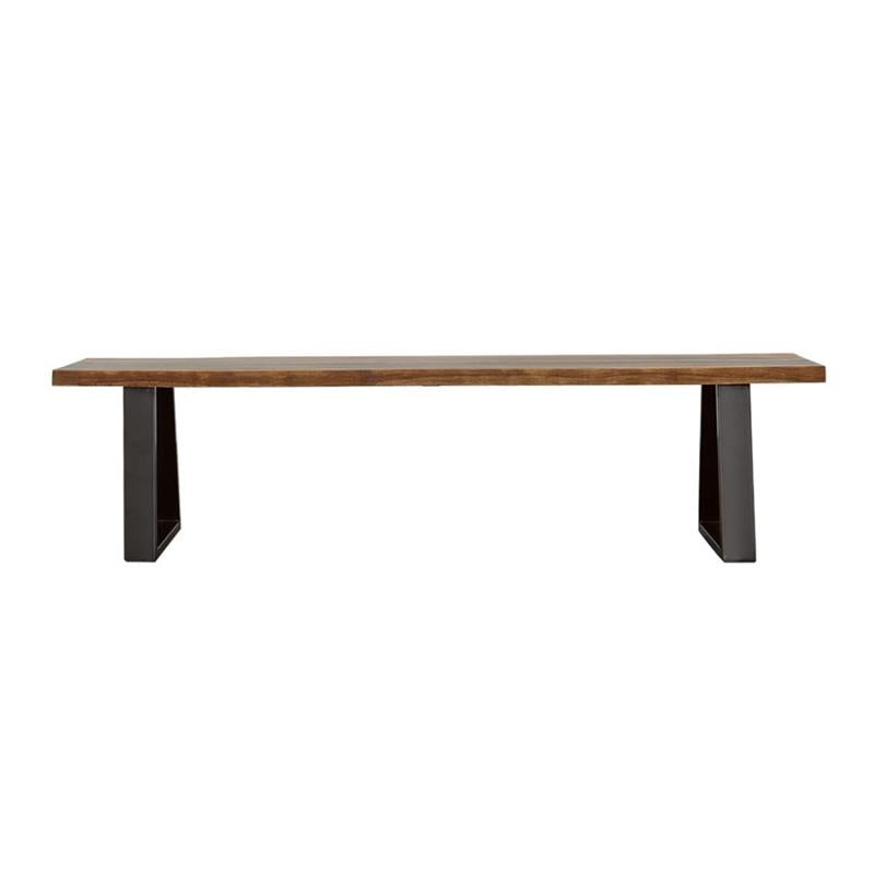 Ditman Live Edge Dining Bench Grey Sheesham and Black (110183)