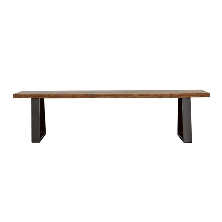 Ditman Live Edge Dining Bench Grey Sheesham and Black (110183)