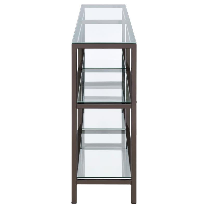 Kate 2-tier Bookcase Black Nickel (801018)