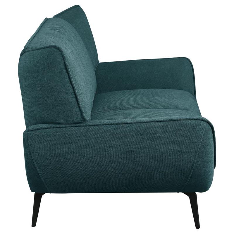 Acton 3-piece Upholstered Flared Arm Sofa Set Teal Blue (511161-S3)