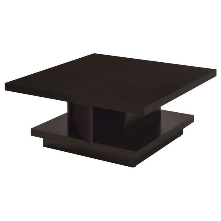 Reston Pedestal Square Coffee Table Cappuccino (705168)