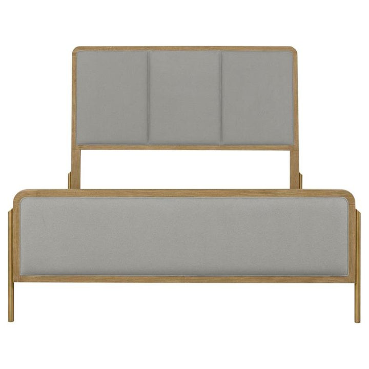 Arini Upholstered Queen Panel Bed Sand Wash and Grey (224301Q)