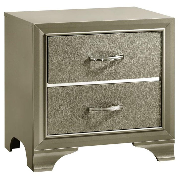 Beaumont Bedroom Set Metallic Champagne (205291Q-S4)