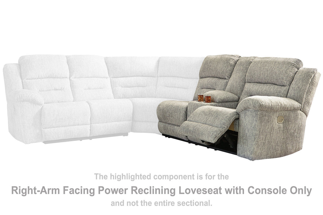 Family Den Right-Arm Facing Power Reclining Loveseat with Console (5180290)