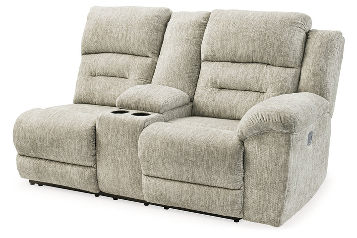 Family Den Right-Arm Facing Power Reclining Loveseat with Console (5180290)