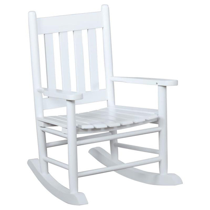 Annie Slat Back Youth Rocking Chair White (609450)