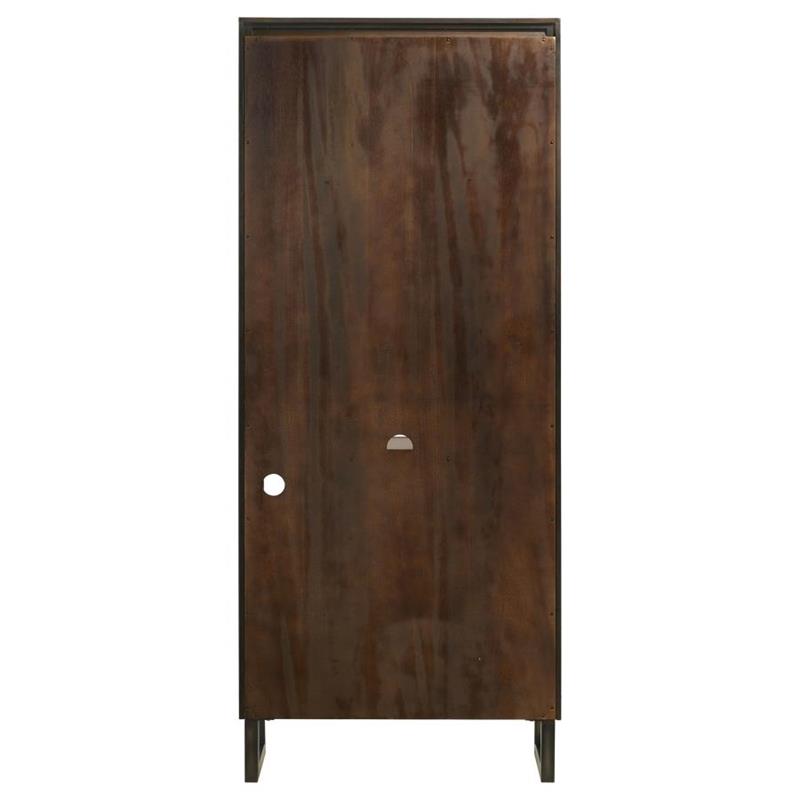 Marshall 4-shelf Bookcase Dark Walnut and Gunmetal (881295)