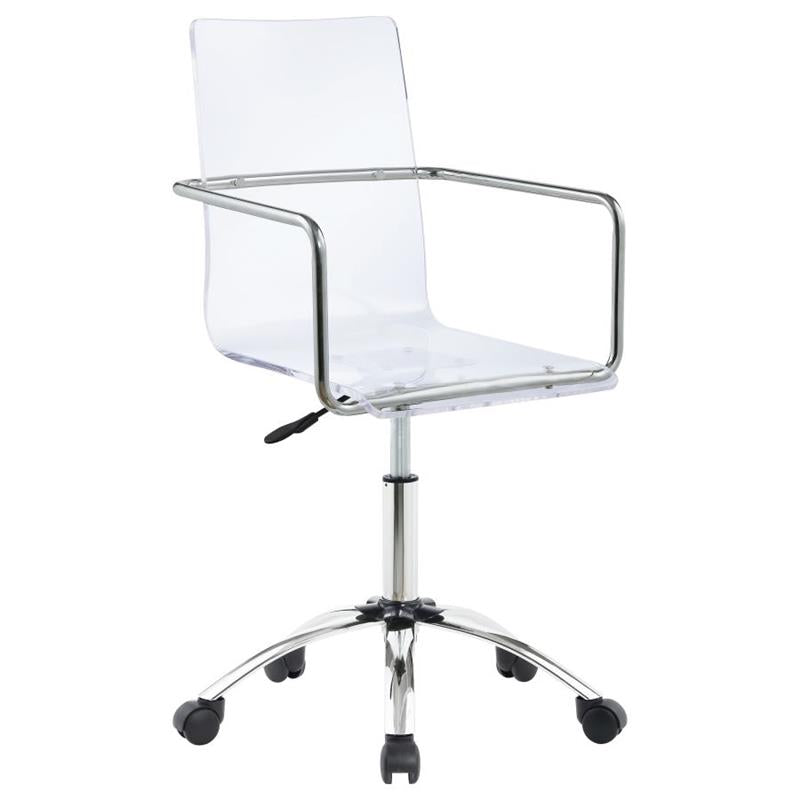 Amaturo Office Chair with Casters Clear and Chrome (801436)