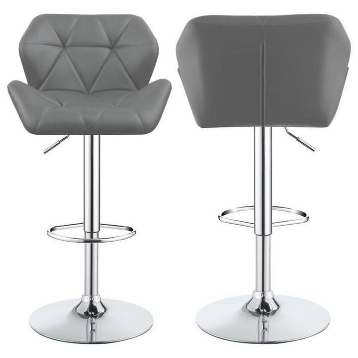 Berrington Adjustable Bar Stools Chrome and Grey (Set of 2) (100426)