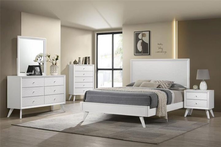Janelle 4-piece Eastern King Bedroom Set White (223651KE-S4)