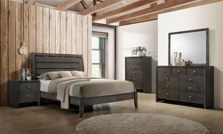 Serenity 5-piece Queen Sleigh Bedroom Set Mod Grey (215841Q-S5)