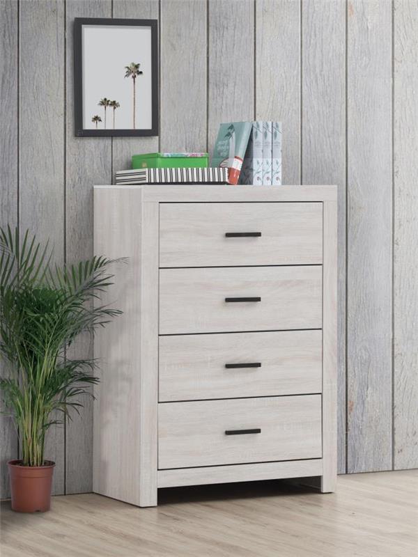 Brantford 4-drawer Chest Coastal White (207055)