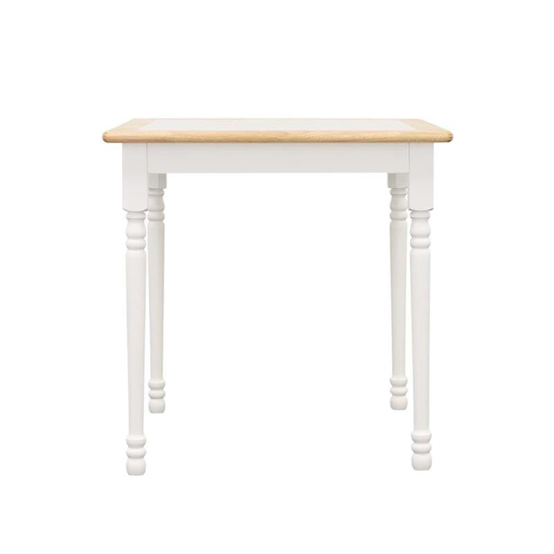 Carlene Square Top Dining Table Natural Brown and White (4191)