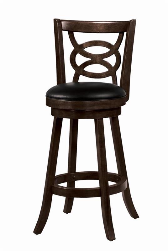 Calecita Swivel Bar Stools with Upholstered Seat Cappuccino (Set of 2) (101930)