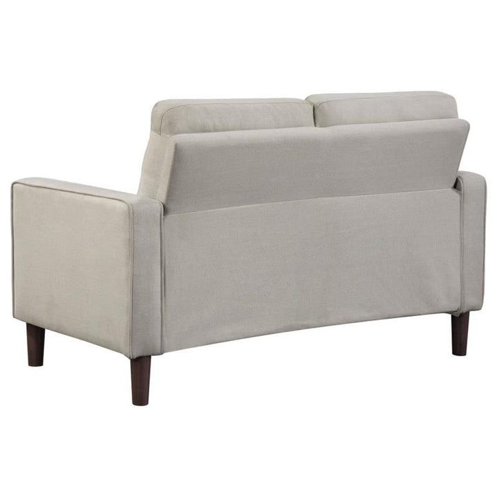 Bowen 2-piece Upholstered Track Arms Tufted Sofa Set Beige (506785-S2)