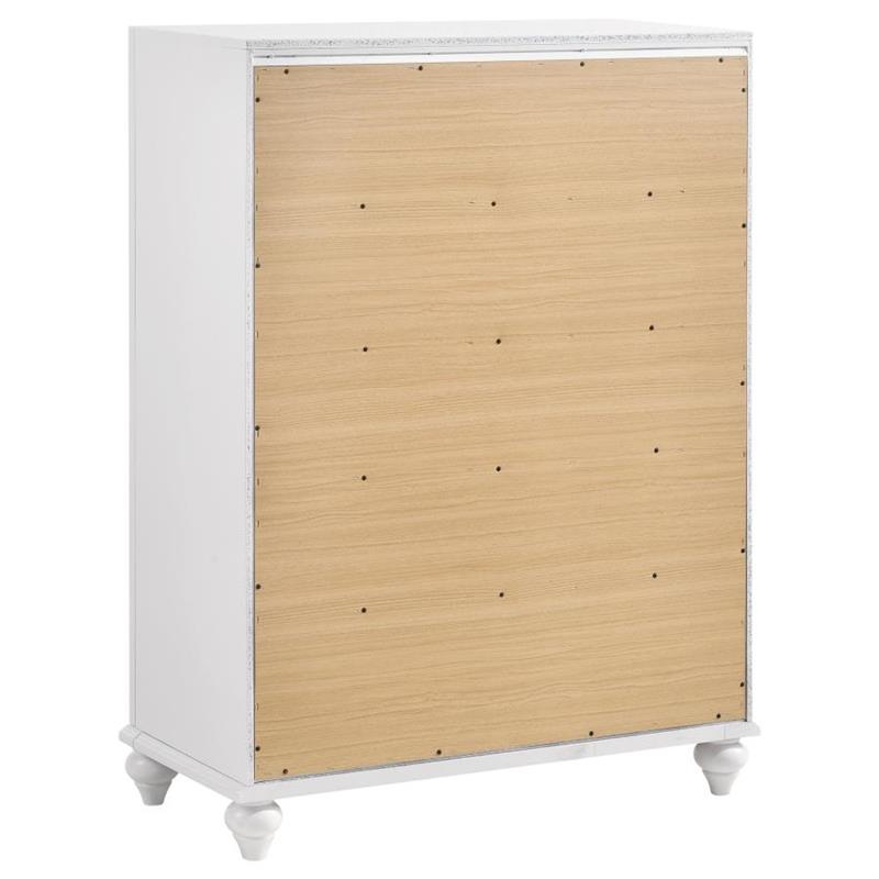 Barzini 5-drawer Chest White (205895)