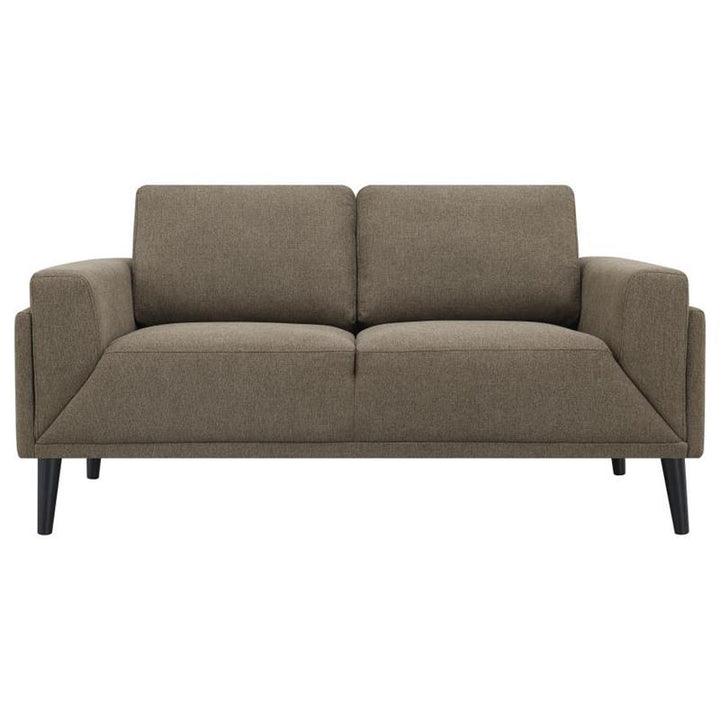 Rilynn 2-piece Upholstered Track Arms Sofa Set Brown (509521-S2)