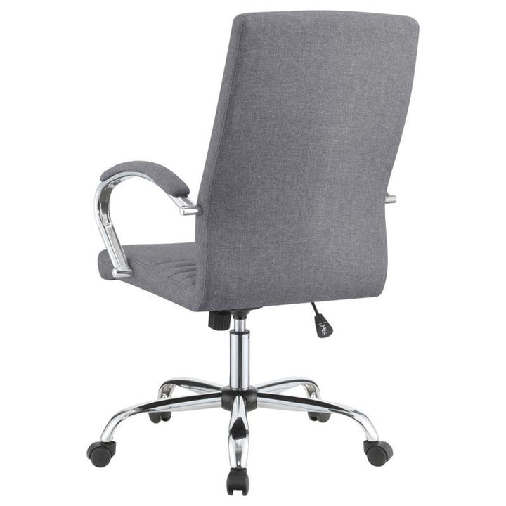 Abisko Upholstered Office Chair with Casters Grey and Chrome (881217)