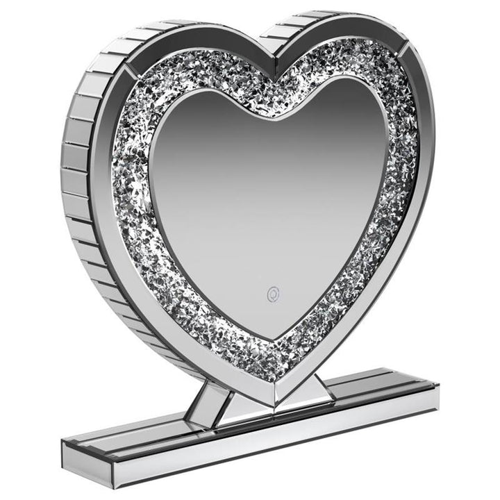 Euston Heart Shape Table Mirror Silver (961528)