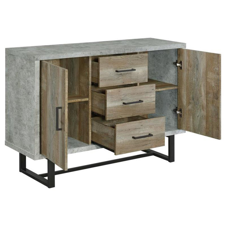 Abelardo 3-drawer Accent Cabinet Weathered Oak and Cement (953565)