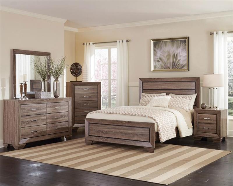 Kauffman California King Panel Bed Washed Taupe (204191KW)