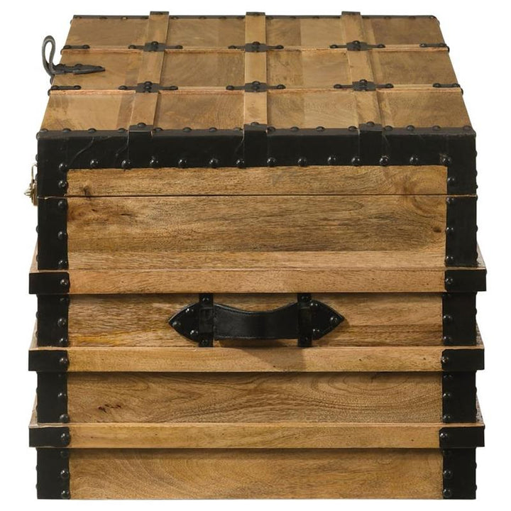 Simmons Rectangular Storage Trunk Natural and Black (959553)