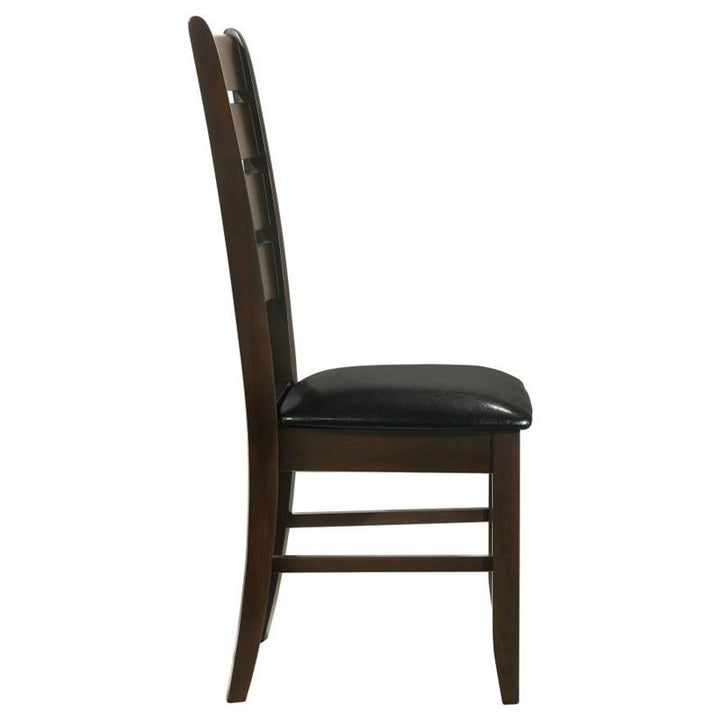 Dalila Ladder Back Side Chairs Cappuccino and Black (Set of 2) (102722)