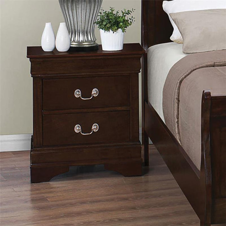 Louis Philippe 2-drawer Nightstand Cappuccino (202412)