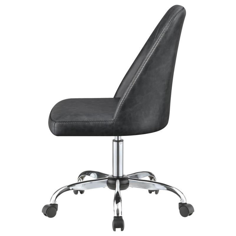 Althea Upholstered Tufted Back Office Chair Grey and Chrome (881196)