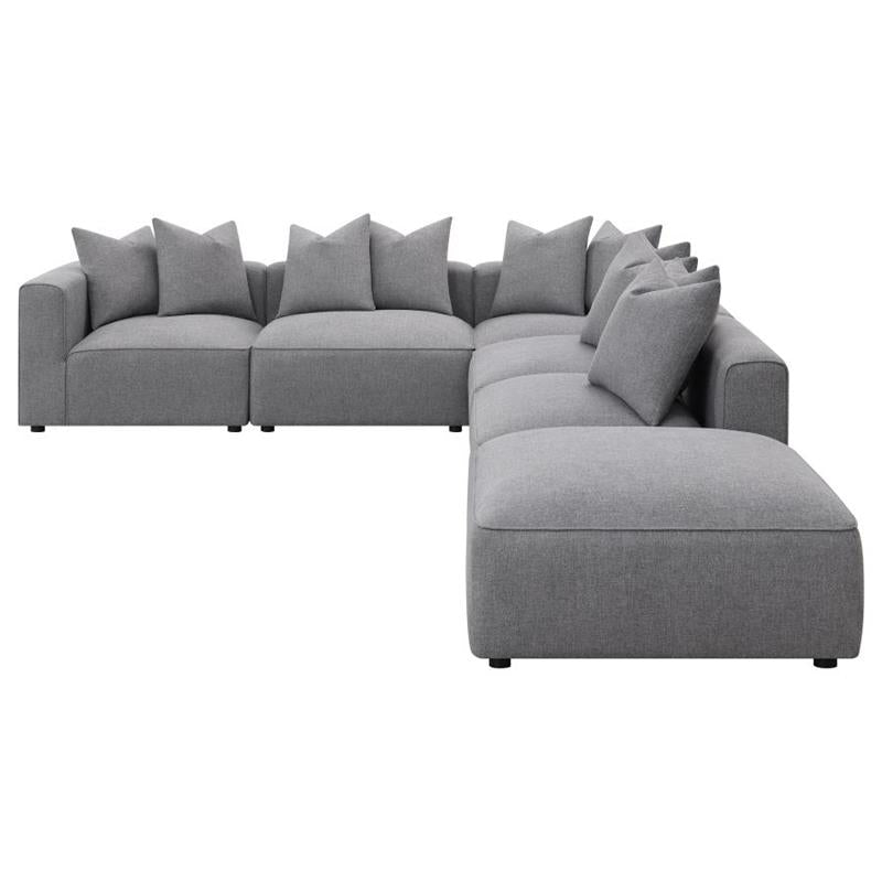 Jennifer 6-piece Tight Seat Modular Sectional Grey (551594-SET)