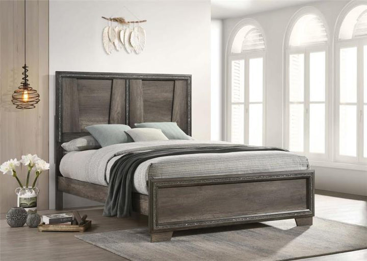 Janine Eastern King Panel Bed Grey (223551KE)