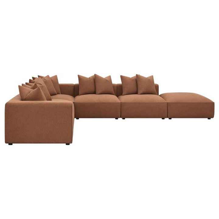 Jennifer 6-piece Upholstered Modular Sectional Terracotta (551591-SET)