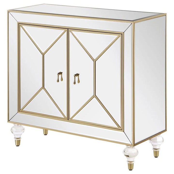 Lupin 2-door Accent Cabinet Mirror and Champagne (951854)