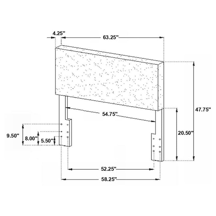 Gigi Rectangular Upholstered Headboard (316030QF)