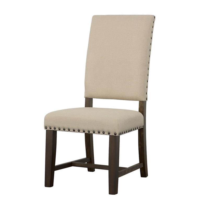 Twain Upholstered Side Chairs Beige (Set of 2) (109143)